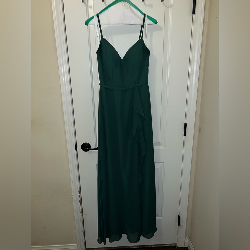 Azazie Olive green bridesmaid dress size 2